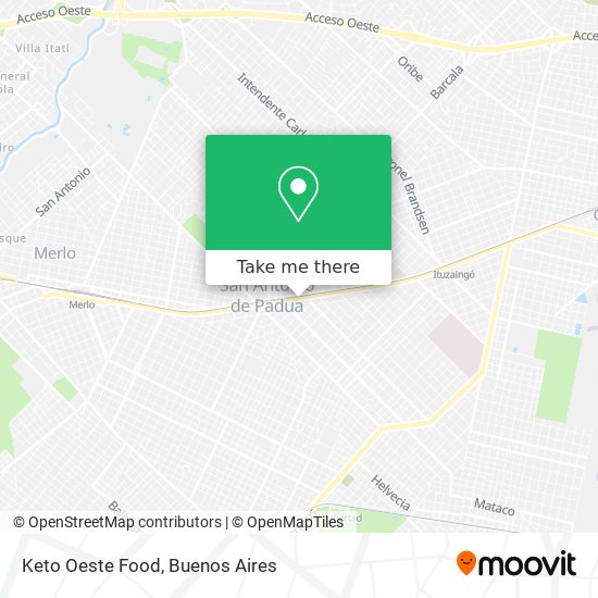 Keto Oeste Food map