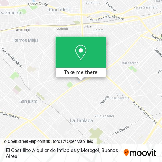 El Castillito Alquiler de Inflables y Metegol map