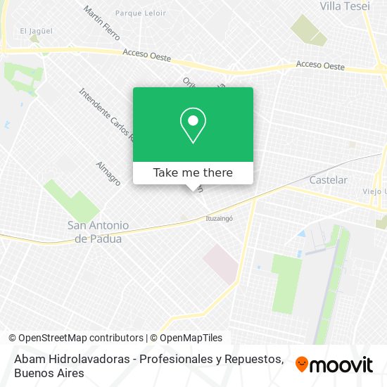 Mapa de Abam Hidrolavadoras - Profesionales y Repuestos