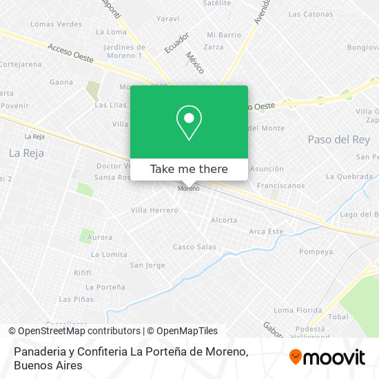 Panaderia y Confiteria La Porteña de Moreno map