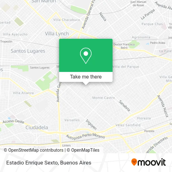 Mapa de Estadio Enrique Sexto