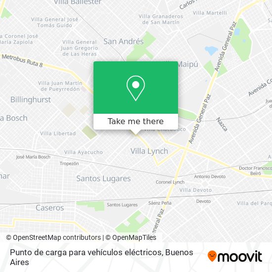 Mapa de Punto de carga para vehículos eléctricos