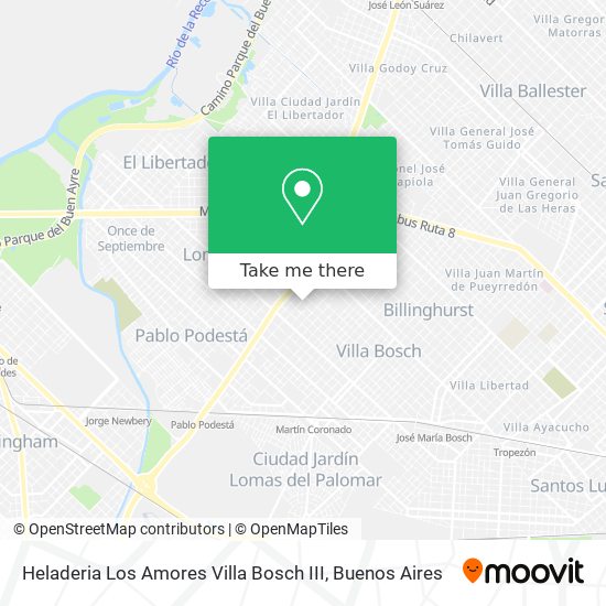 Mapa de Heladeria Los Amores Villa Bosch III