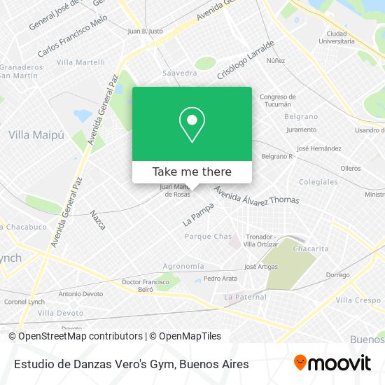 Mapa de Estudio de Danzas Vero's Gym