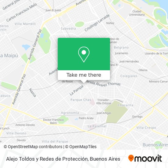 Alejo Toldos y Redes de Protección map