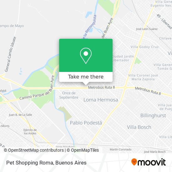 Mapa de Pet Shopping Roma