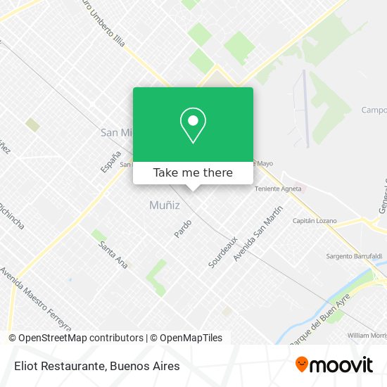 Eliot Restaurante map