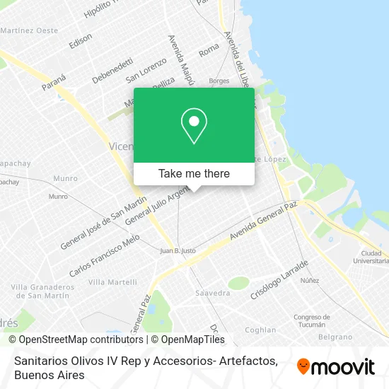 Mapa de Sanitarios Olivos IV Rep y Accesorios- Artefactos