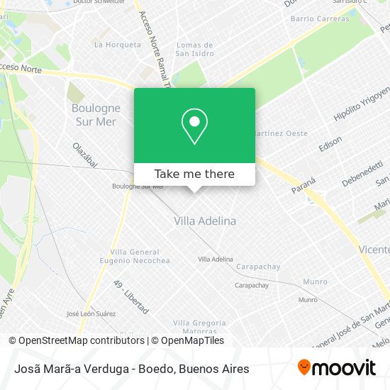 Mapa de Josã Marã-a Verduga - Boedo