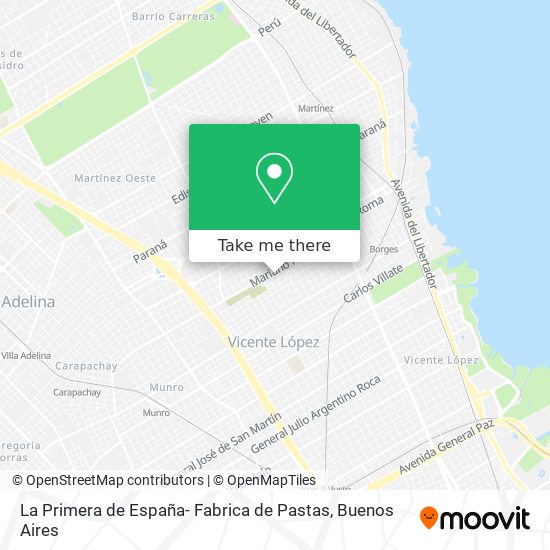 La Primera de España- Fabrica de Pastas map