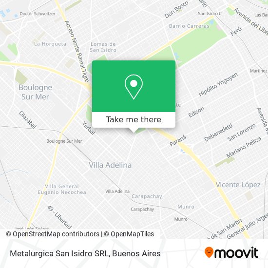 Mapa de Metalurgica San Isidro SRL