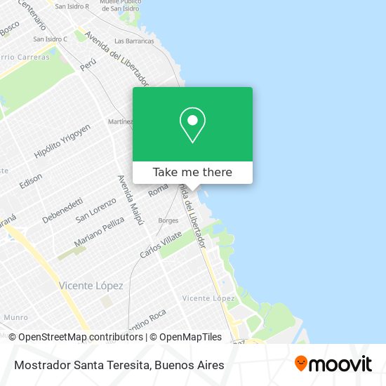 Mapa de Mostrador Santa Teresita