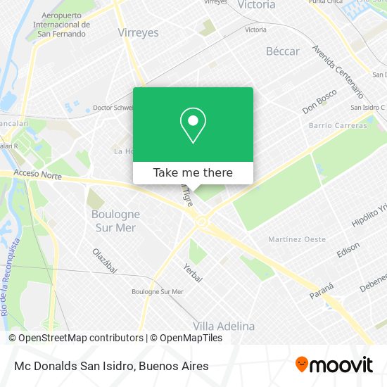 Mc Donalds San Isidro map