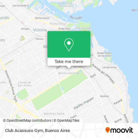 Club Acassuso Gym map