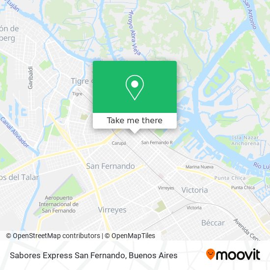 Mapa de Sabores Express San Fernando