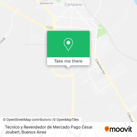 Técnico y Revendedor de Mercado Pago César Joubert map