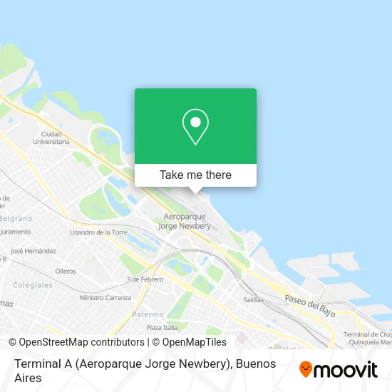 Mapa de Terminal A (Aeroparque Jorge Newbery)