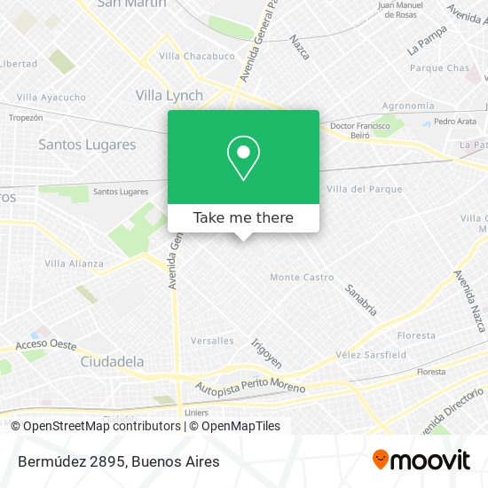 Bermúdez 2895 map