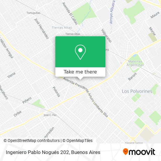 Ingeniero Pablo Nogués 202 map