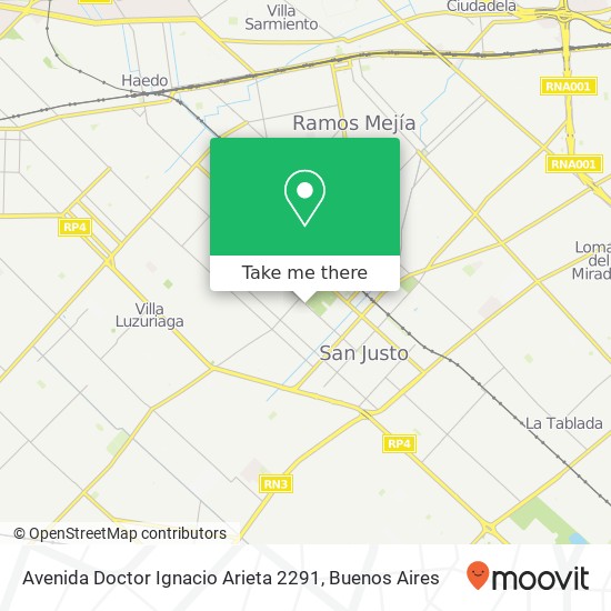 Avenida Doctor Ignacio Arieta 2291 map