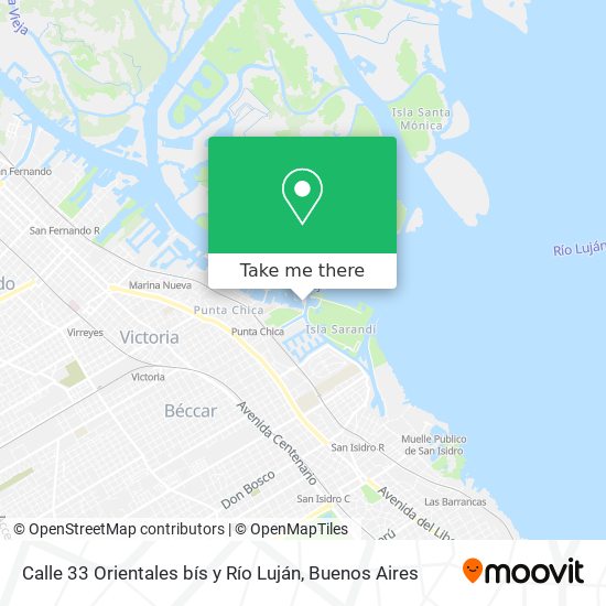Calle 33 Orientales bís y Río Luján map