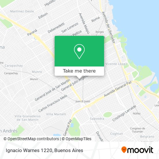 Mapa de Ignacio Warnes 1220