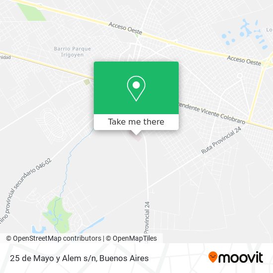 Mapa de 25 de Mayo y Alem s/n