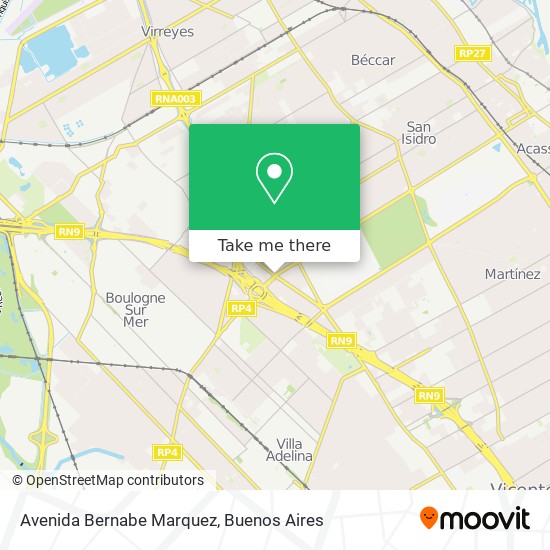 Mapa de Avenida Bernabe Marquez