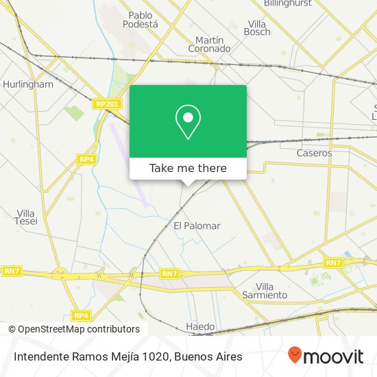 Intendente Ramos Mejía 1020 map