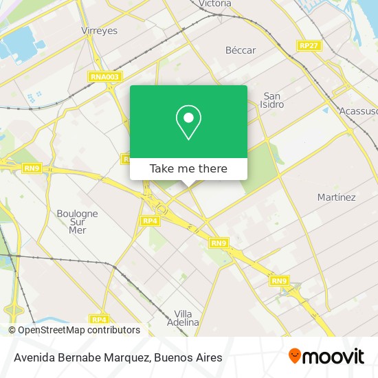 Avenida Bernabe Marquez map