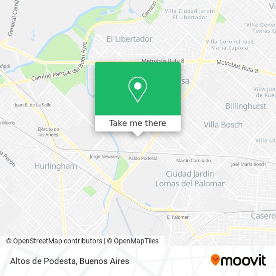 Mapa de Altos de Podesta