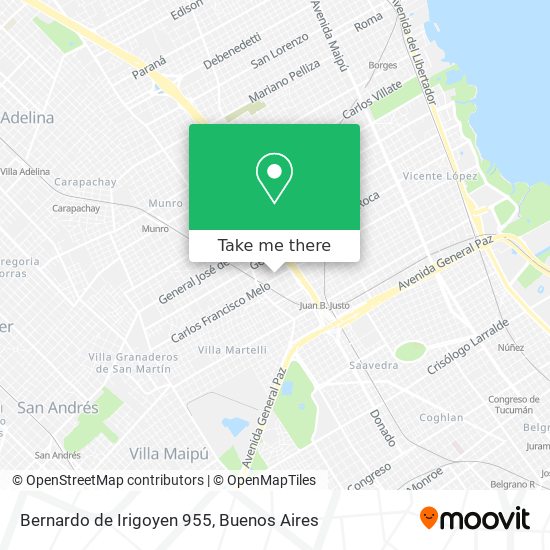 Bernardo de Irigoyen 955 map