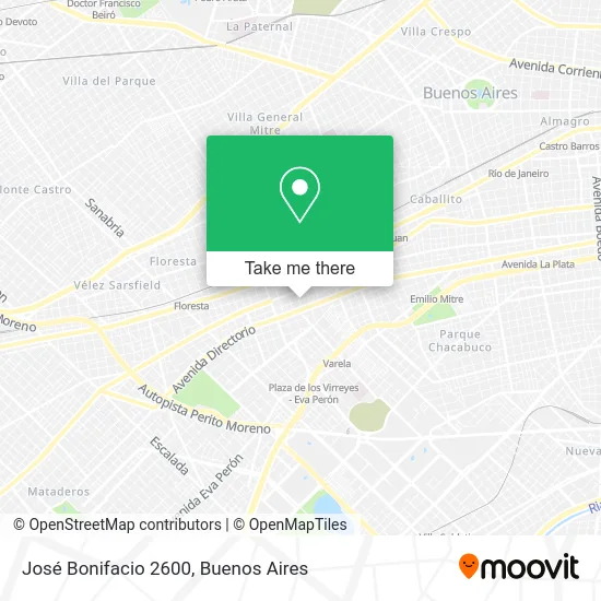 José Bonifacio 2600 map