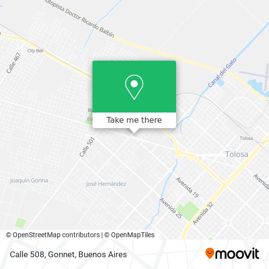 Mapa de Calle 508, Gonnet