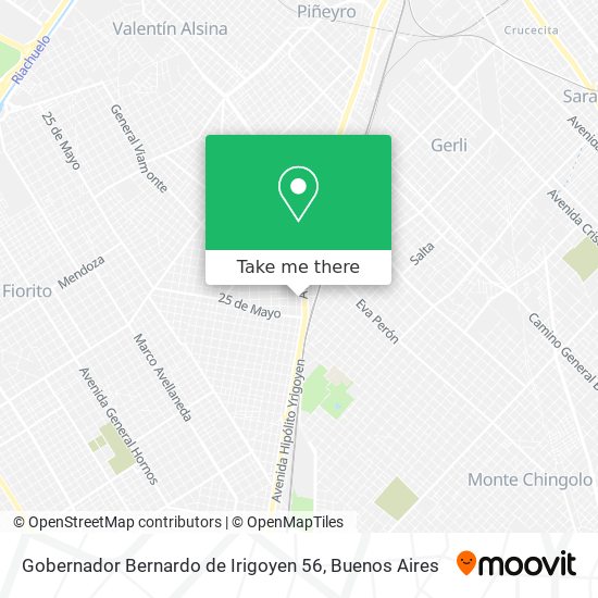Gobernador Bernardo de Irigoyen 56 map