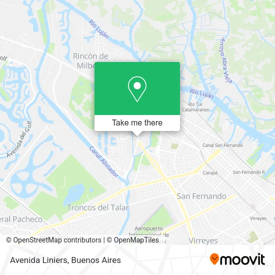 Mapa de Avenida Liniers