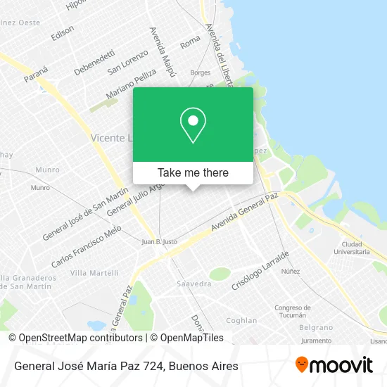 Mapa de General José María Paz 724
