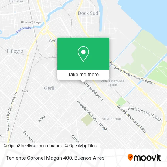 Mapa de Teniente Coronel Magan 400