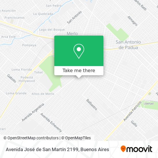 Mapa de Avenida José de San Martín 2199