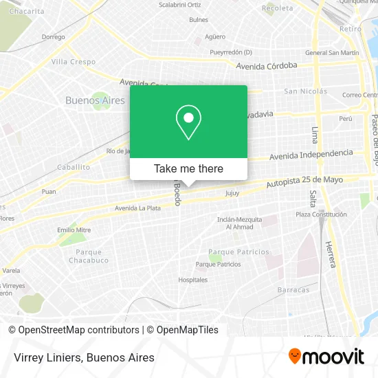 Virrey Liniers map