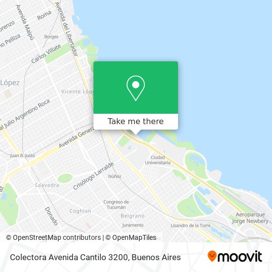 Colectora Avenida Cantilo 3200 map