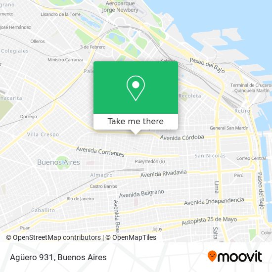 Mapa de Agüero 931