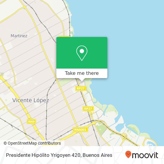 Presidente Hipólito Yrigoyen 420 map