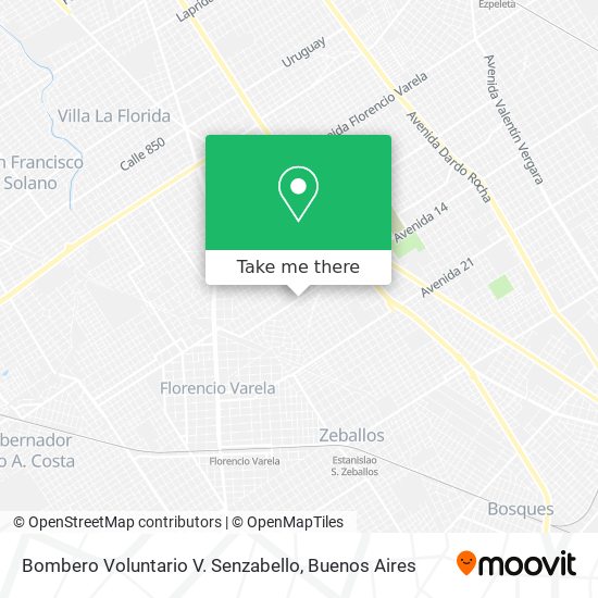 Bombero Voluntario V. Senzabello map