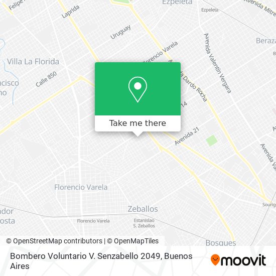 Bombero Voluntario V. Senzabello 2049 map