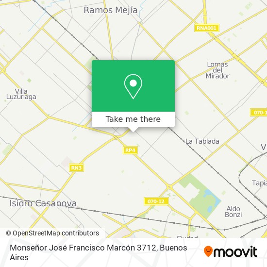 Monseñor José Francisco Marcón 3712 map