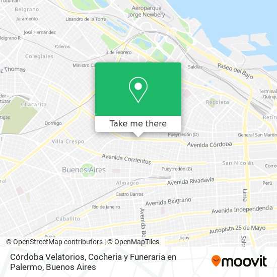 Córdoba Velatorios, Cocheria y Funeraria en Palermo map