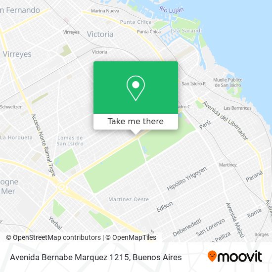 Mapa de Avenida Bernabe Marquez 1215