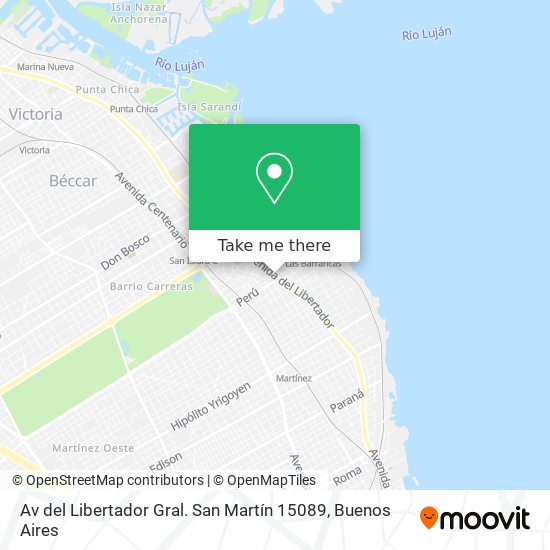 Mapa de Av del Libertador Gral. San Martín 15089