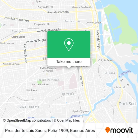 Mapa de Presidente Luis Sáenz Peña 1909